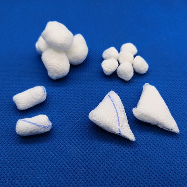 100% Bleached Cotton for Traditional Wound Care Absorbent Gauze Swabs