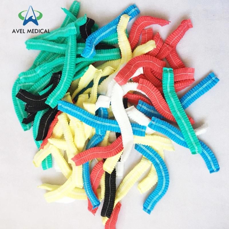 Surgical/Medical/Dental/Nursing/Scrub/Space/Mob/Mop/Work/Snood/SMS Nonwoven Disposable PP Cap for Doctor/Surgeon/Nurse/Worker Bouffant Round Pleated Strip Clip
