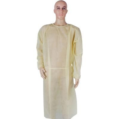Disposable Yellow SMS Isolation Gown Clothing