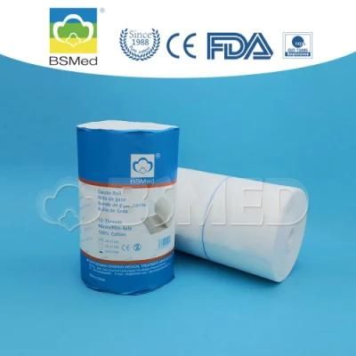 100% Raw Cotton Medical Products Supply Cotton Gauze Roll Manufacturer