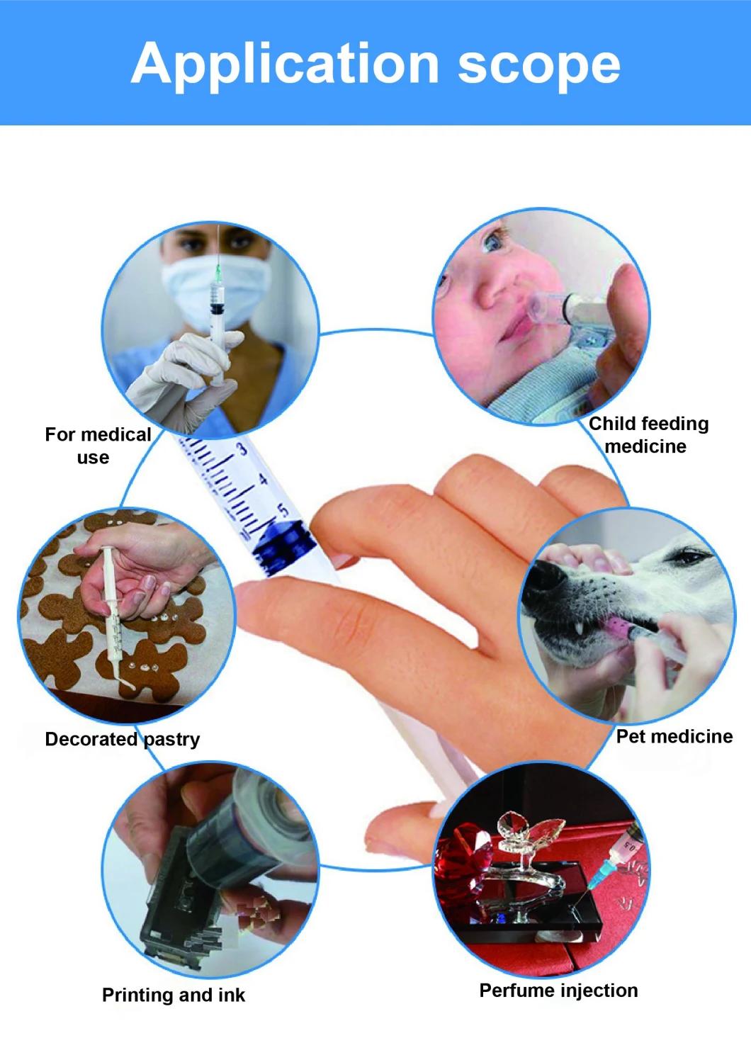 Chinese Prices Medical Injection Disposable Safety 1ml 5ml Vaccine Plastic Luer Lock Syringe with Needle