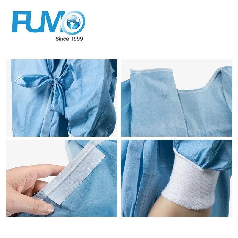 High Quality AAMI Level 3 Surgeon Gown Surgical Medical Doctor Gowns Sterile Spun Lace Surgical Gown for Hospital