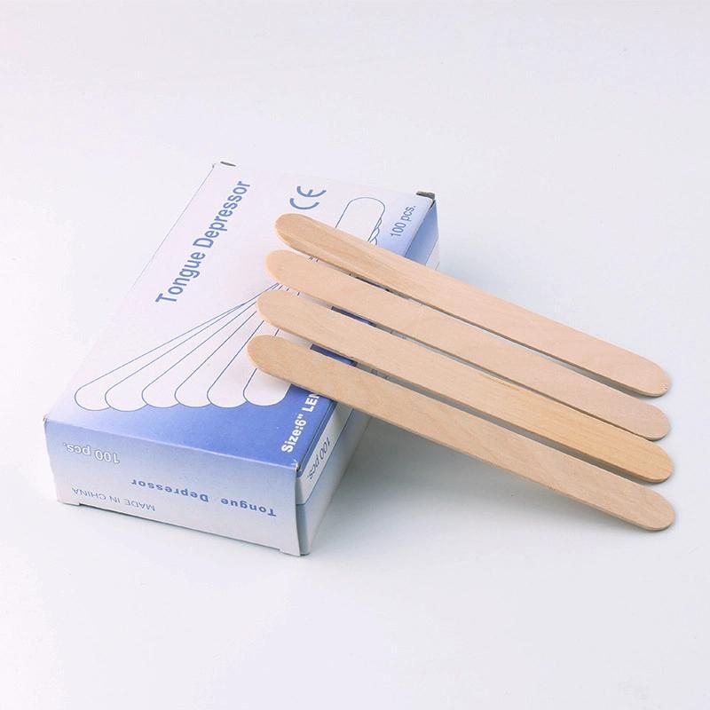 Individual Package Wooden Sterilize Tongue Depressors Disposable