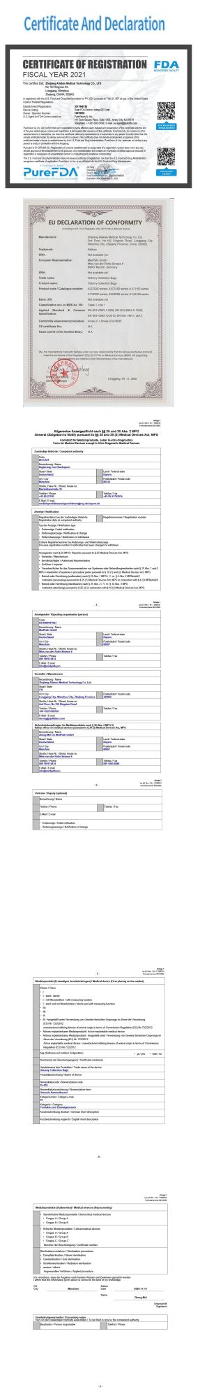 Ostomy Back Window Drainable Urinie for Ileostomy Stoma Care Cut-to-Fit Carbon with Closure Non-Woven Colostomy Bag