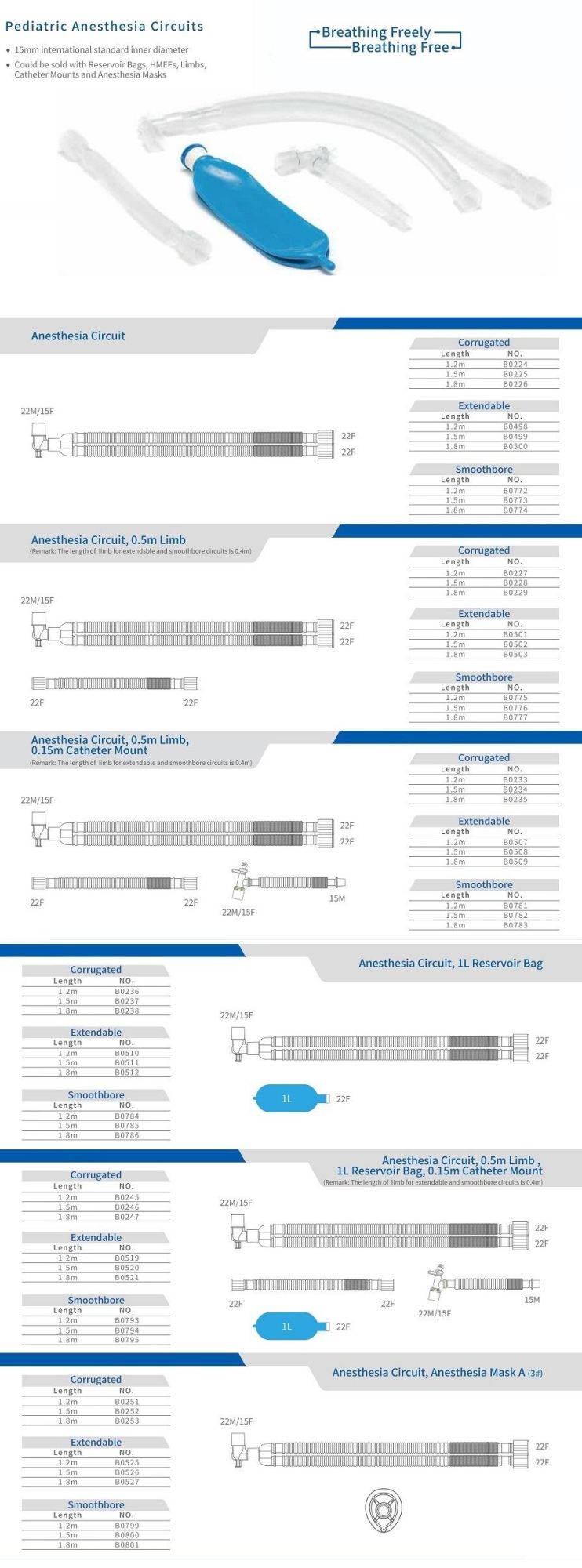 Economical Single Limb Breathing Circuit Breathing for Ventilators