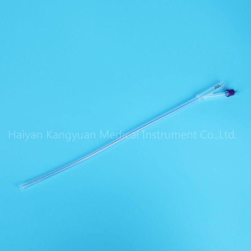 Integrated Flat Balloon Silicone Urinary Catheter with Tiemann Tip, Round Tip, Open Tip, 2 Way, 3 Way Uretheral or Suprapubic Use China Manufacture