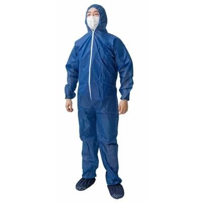 Factory Made Disposable Nonwoven Coverall with Hood Anti-Dust Workwear for Clean Room