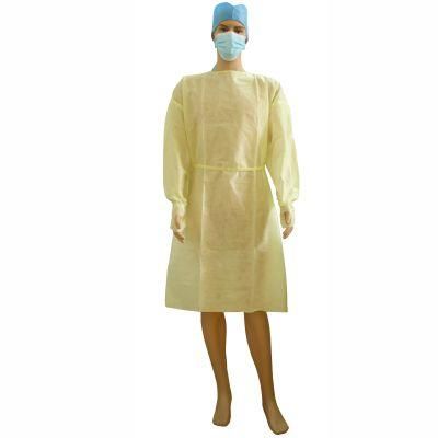 Factory Disposable Non-Woven Isolation Gown Elastic Cuff with Promotional Price