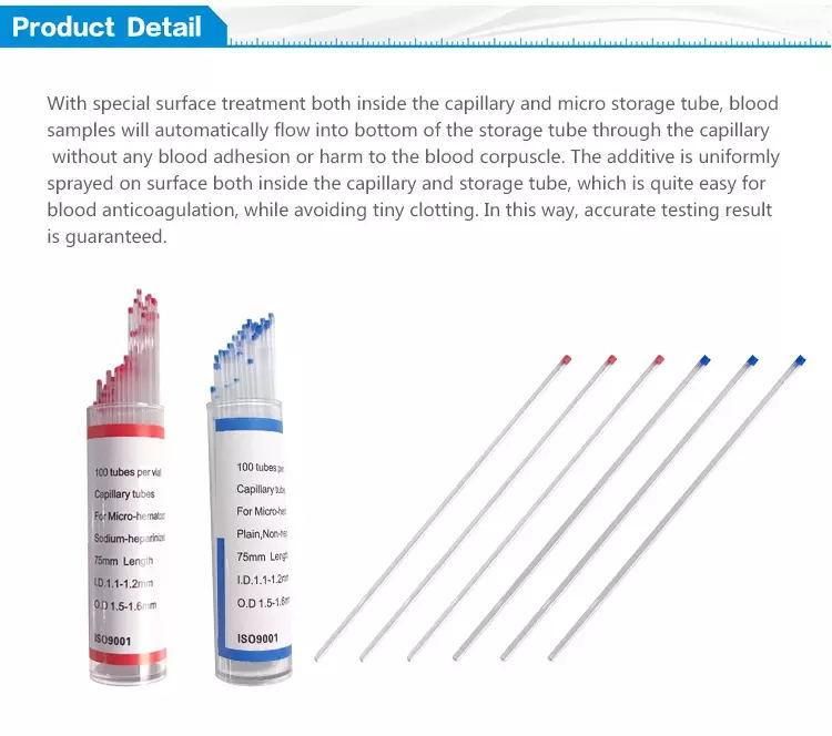 OE, M Hematocrite Non-Heparinized Capillary Tubes Tip
