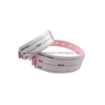 Waterproof Written on PVC Soft Mother and Baby Wristband