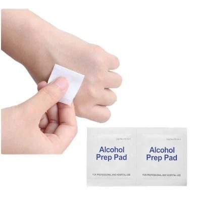 Manufacturer Medical Use Alcohol Swab Alcohol Prep Pad Disposable Non Woven Material Without Heavy Metal Isopropyl Alcohol or Ethyl Alcohol