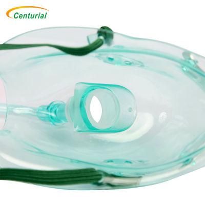 2022 Customized PVC Single-Use Oxygen Mask for Adult with Tube