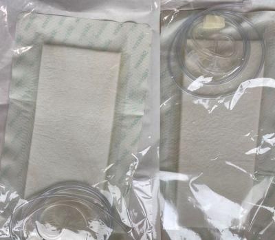 Soft Adhesive High Absorbent Border Silicone Foam Dressing for Npwt
