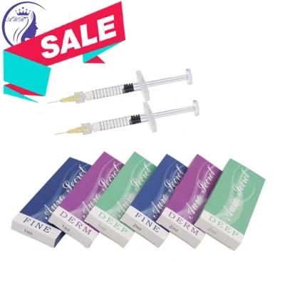 2ml Syringe Dermal Deep Lip Fillers Price for Buttocks Augmentation Hyaluroni Acid