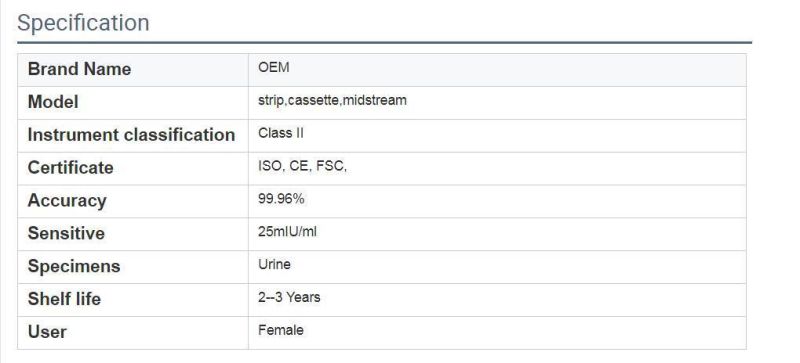 Urine Ovulation Lh Test Rapid Test Cassette