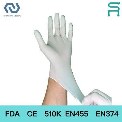 White Disposable Nitrile Gloves with FDA CE