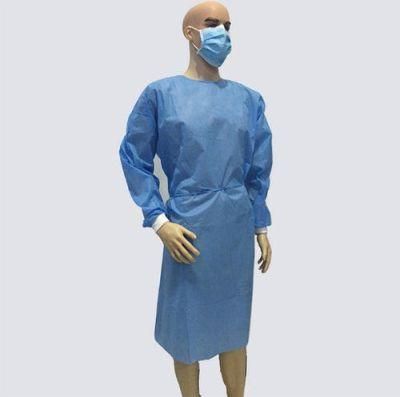 New Product Cheap Disposable Dustproof Blue PP 30GSM Taped Seams Isolation Gowns