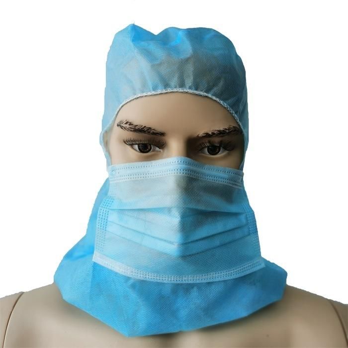 Plant Dust Free Workshop Food Service PP Hairnet Breathable Safety Colorful Disposable Cleanroom Non Woven Astronaut Caps with Mask
