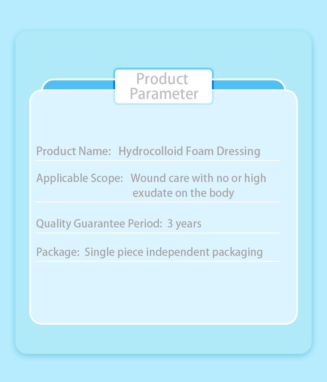 Hydrocolloid Foam Dressing Easy to Tear off Wound