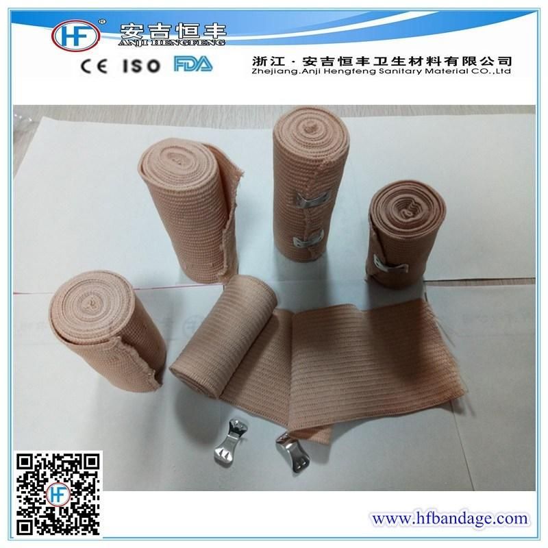 4.5m High Stretch Ability Medical Polyester Elastic Bandage with ISO 13485