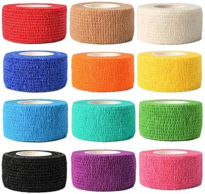 (14-Pack) 2&rdquor; X 5 Yards Black Self Adhesive Bandage Wrap &ndash; Breathable Self Adherent Wrap for People &amp; Pets