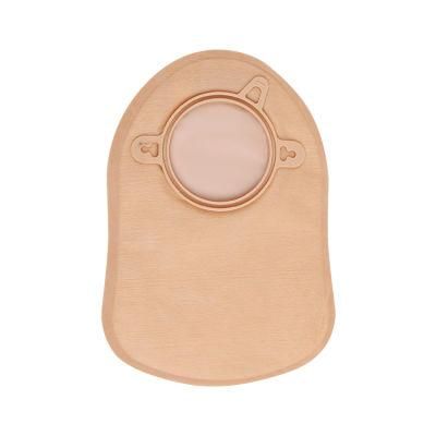 Disposable Tow Piece Stoma Bag with Clamp Closure Ostomy Pouch