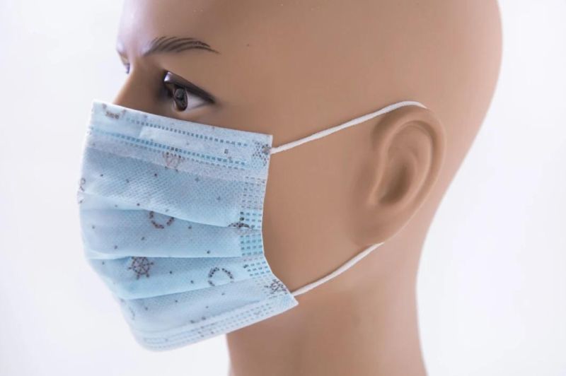 3 Ply Facial Face Protection Dust Disposable Breathable Earloop Face Mask ASTM Level 3 Disposable Nonwoven Medical Surgical Face Mask for Single-Use