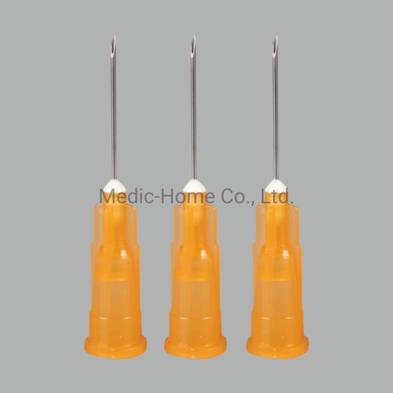 High Quality Medical Stainless Steel Customized Color Hypodermic Needles for Injection in Bulk
