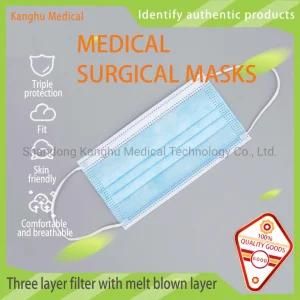 Kanghu Non-Woven Face Mask//3-Ply Face Mask with Earloop/Medical Surgical Masks/