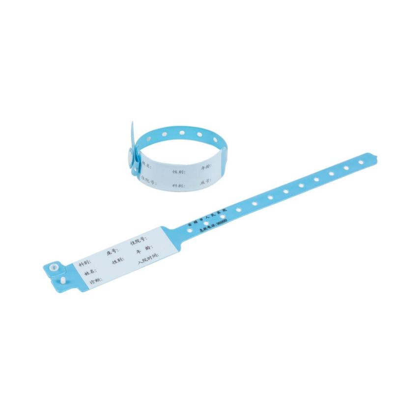 Disposable Hospital Written on Waterproof ID Bracelet for Adult