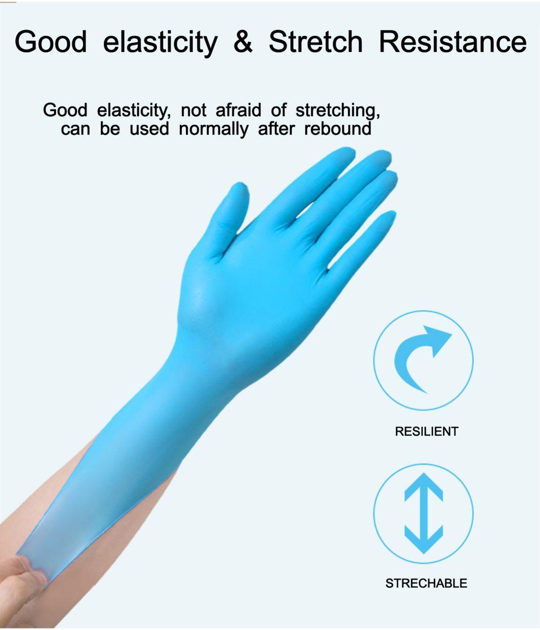 510K En455 FDA CE Disposable Powder Free Nitrile Examination Gloves