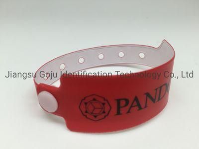 One-off Use Wide Face Plastic Disposable Wristbands for Events