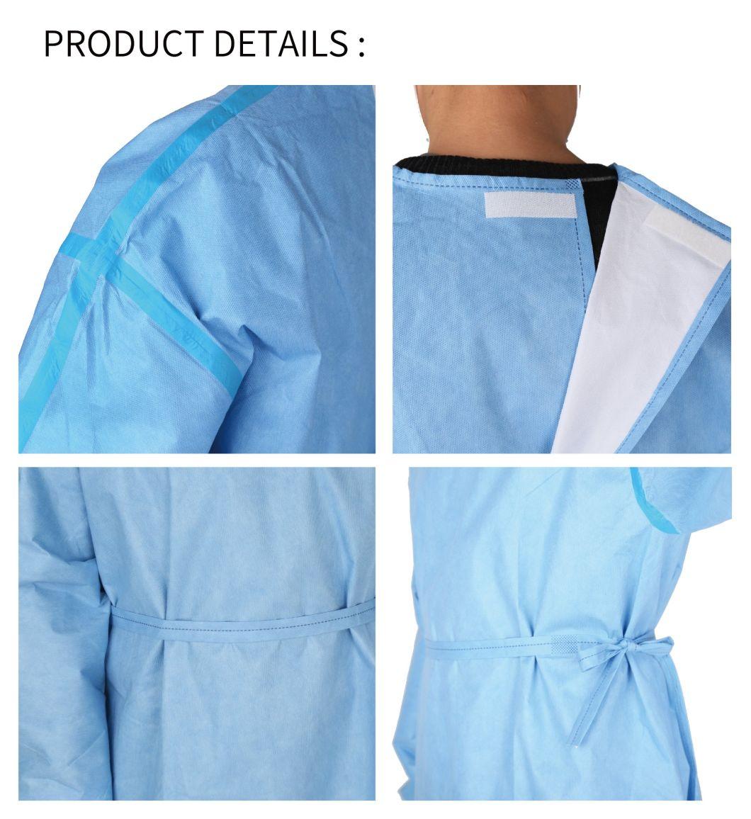 45 GSM Non-Woven Fabric Disposable Safety Coveralls Surgical Gowns