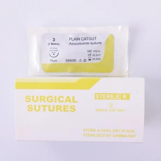 Disposable Absorbable Surgical Suture with Needle Plain Catgut