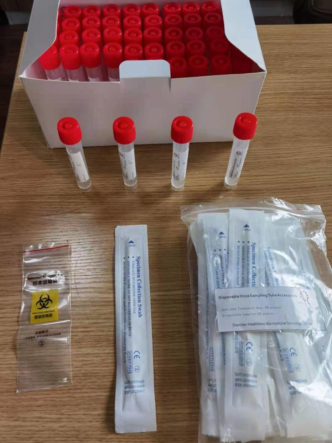 Cfda and CE Disposable Virus Sampling Tube and Swab