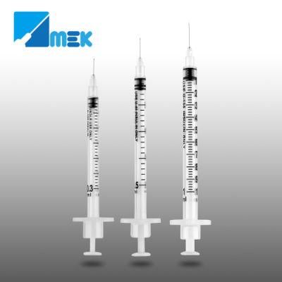 Disposable Insulin Syringe with Fixed Needle U-100 U-40 0.5ml 1ml