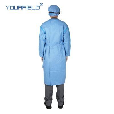 Disposable SMS Nonwoven Fabrics Medicalf Surgical Gown