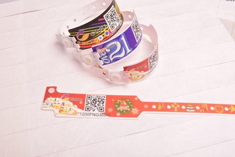 Plastic Different Bar Code Wristband for Water Park