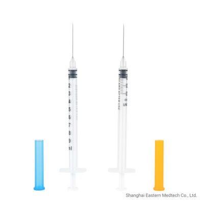 0.5ml Vaccine Injection Medical Device Plastic Low Dead with Needle 25gx1&quot; Space Lds Ldv Latex Free Vaccines Syringes