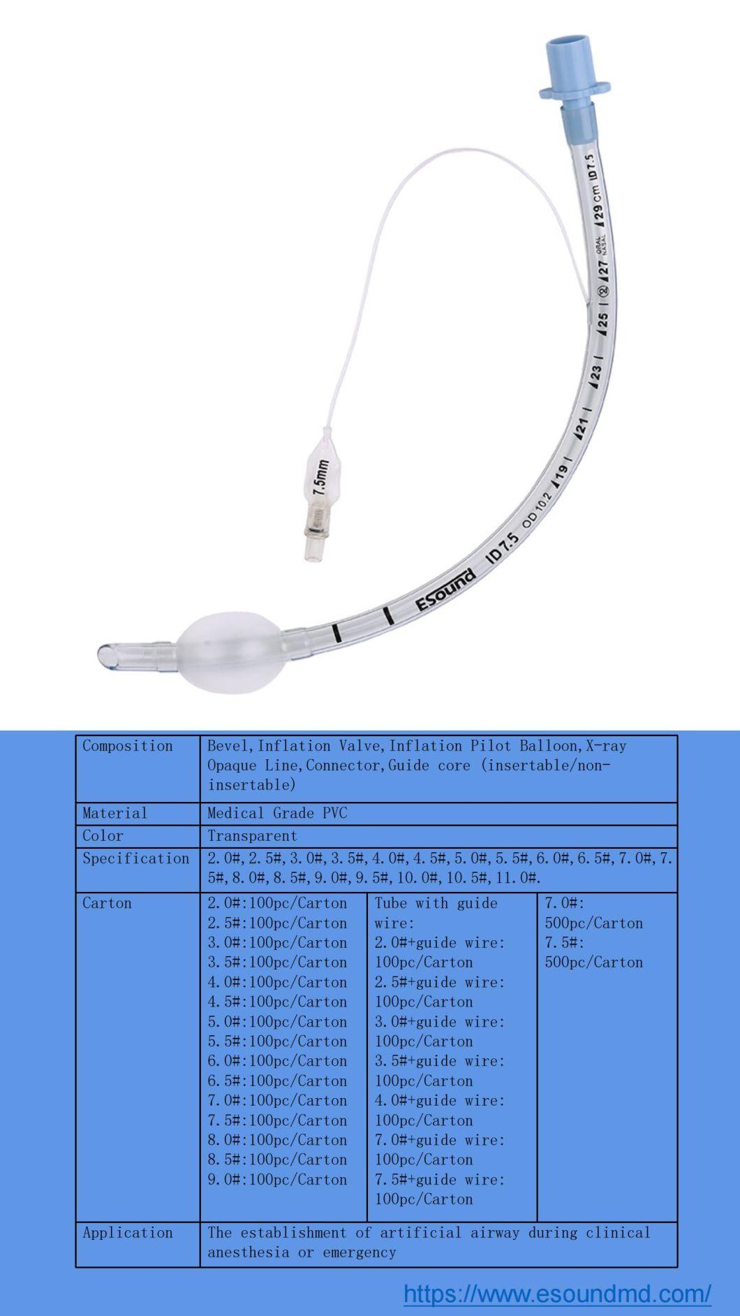 Disposable Medical Endotracheal Tube Visual Anesthesia Endotracheal Tube