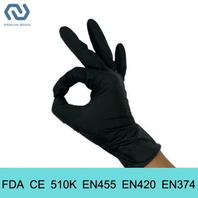 FDA CE Food Grade Powder Free Multicolor Disposable Nitrile Gloves