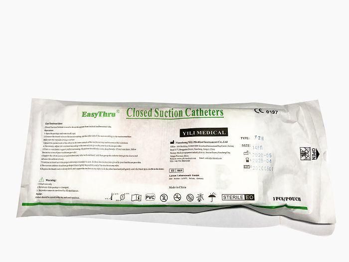 Medical Disposable Closed Catheter 24h Clothed Suction Tube for Adult