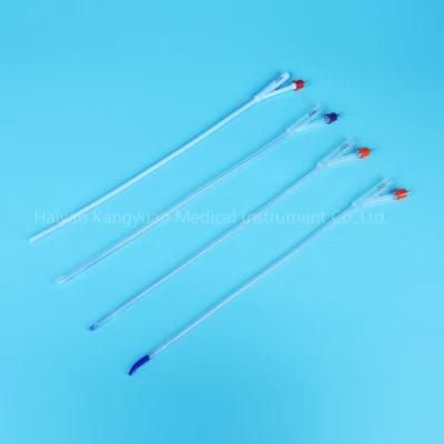 Open Tipped Suprapubic Use 2 Way Integrated Flat Balloon Silicone Urinary Catheter with Unibal Integral Balloon Technology Transparent