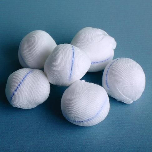 Customized Medical 100% Cotton Disposable Absorbent Gauze Ball