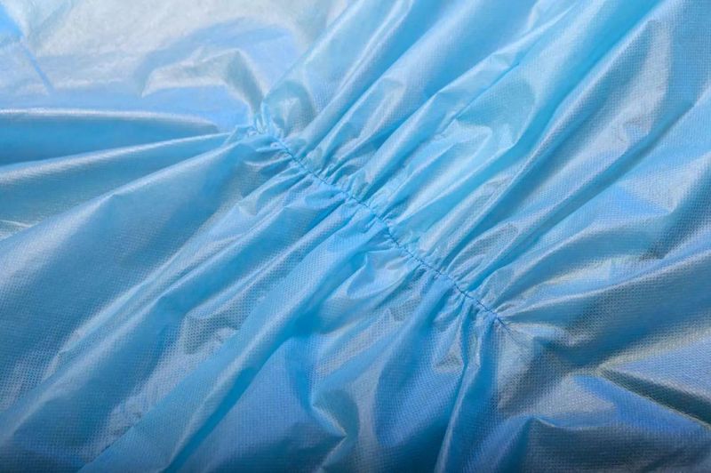 Disposable One-Piece Medical Isolation Coverall, 35 Grams of PP+PE Non-Woven Fabric