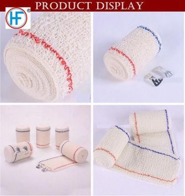 Mdr CE Approved China Hengfeng OEM Sterile Dressing Blue Line Elastic Crepe Bandage