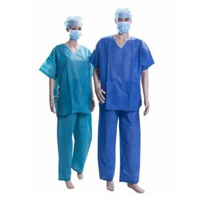 Nonwoven Disposable Medical Use V-Style Nurse Cloth Scrub Suits