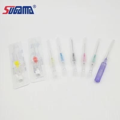 Hospital Consumables of Surgical Safety Different Sizes and Different Color Types IV Cannula with Wing Injection Port