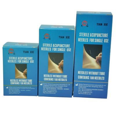 100PCS/Box Chinese Disposable Tianxie Brand Acupuncture Needles with Copper Wire Handle