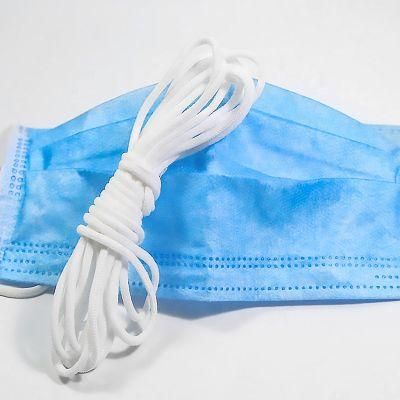 2.5mm 3mm 5mm 7mm Elastic Earloop White Black Colorful Earloop for Face Mask